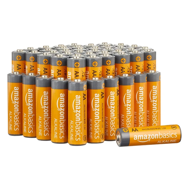 Batterie Alcaline AA 15V Performance Amazon Basics - Confezione da 48