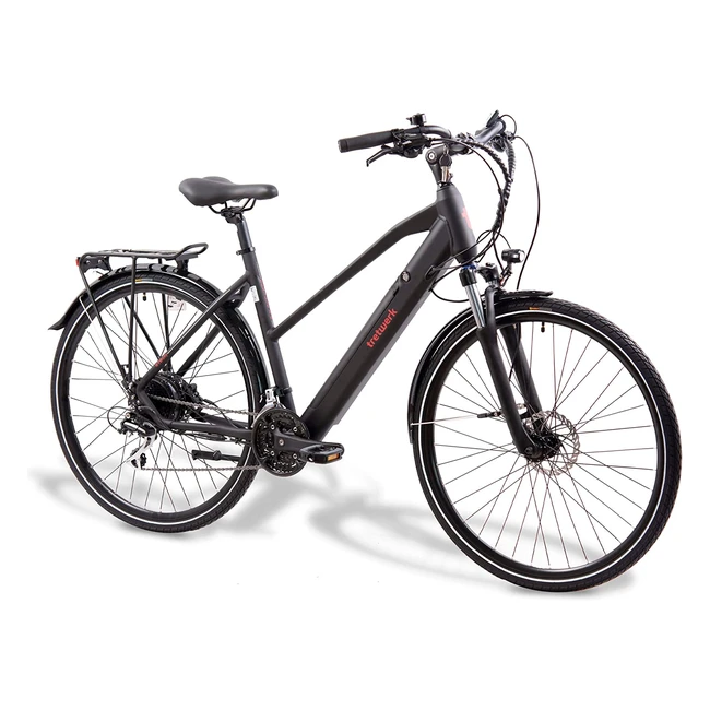 Tretwerk Seville 50: 28 Zoll E-Bike Damen Pedelec mit hoher Reichweite und 24-Gang Shimano Kettenschaltung