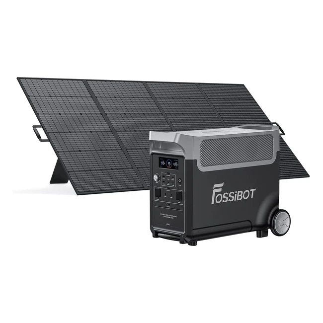 Fossibot F3600 Solar Generator 3840 Wh mit 420 W Solarpanel, 3 x 230 V AC Ausgang, LED-Licht