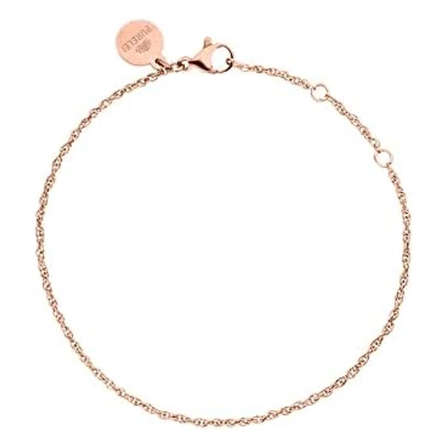 PURELEI Brave Armband Gold Silber Roségold filigranes wasserdichtes Armband für Frauen, Edelstahlarmband, Geschenk für Frauen, 16-19 cm verstellbare Länge