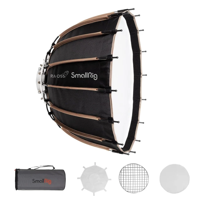 Softbox Parabólico Smallrig RAD55 21655cm - Compatible con RC 120D/RC 120B/RC 220D/RC220B - Mejora el Efecto de Disparo