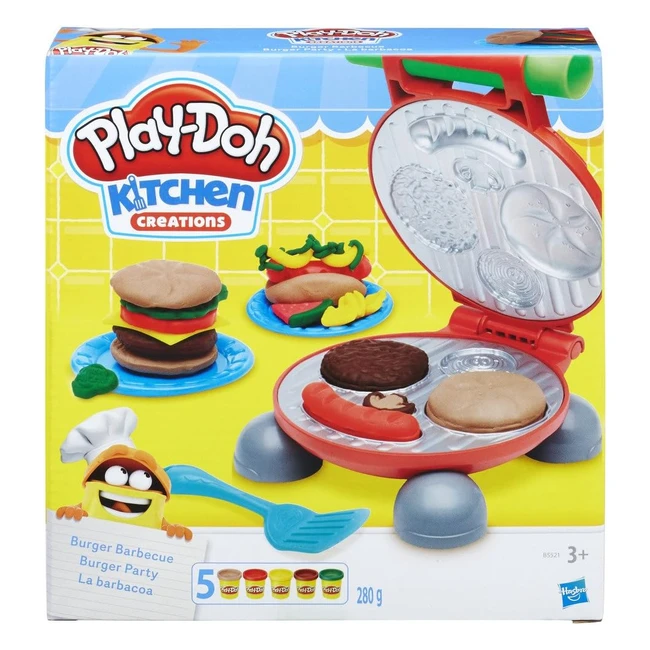 Hasbro Play-Doh 0816B5521EU6 Burger Party Clay - Kreatives Spielzeug für Kinder ab 3 Jahren
