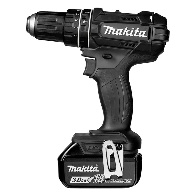 Makita DHP482F3JB Akkuschlagbohrschrauber 18V, Schwarz, 30Ah, 3 Akkus, Ladegerät