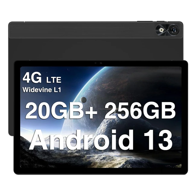 Doogee T10 Plus Tablet 10,5 Zoll Android 13 Tablet 20GB RAM 256GB ROM 1TB TF 2K 1920 x 1200 Octacore 8250mAh Akku 13MP 8MP Kamera Tablet PC 4G LTE 5G WiFi Widevine L1 GPS mit Hülle 2023