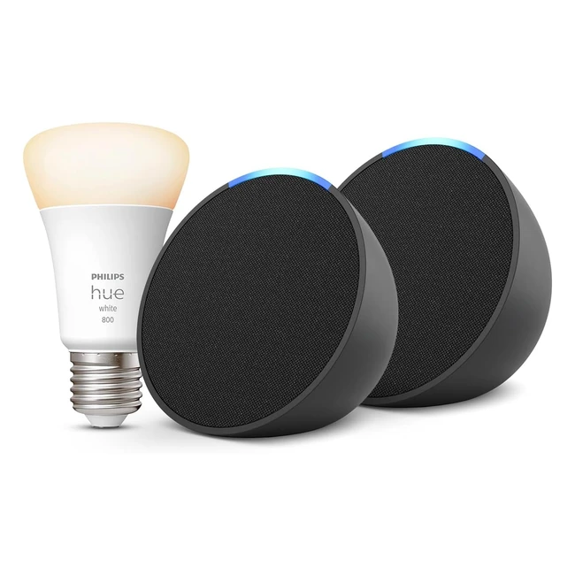 Echo Pop Anthrazit 2er Pack Philips Hue White Smart Bulb E27 - Jetzt kaufen!