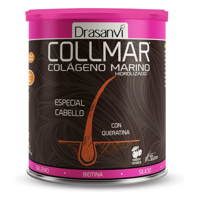 Collmar Cabello Colágeno Marino Hidrolizado - ¡Fortalece y nutre tu cabello! #Biotina #Queratina #Selenio #Zinc