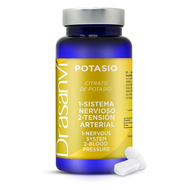 Citrato de Potasio Drasanvi - Reduce calambres y relaja músculos - 90 comprimidos