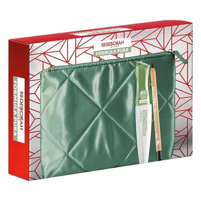 Deborah Milano Pochette Idea Regalo Formula Pura - Mascara Volume e Forza + Matita Occhi Formula Pura Bio N01 Black