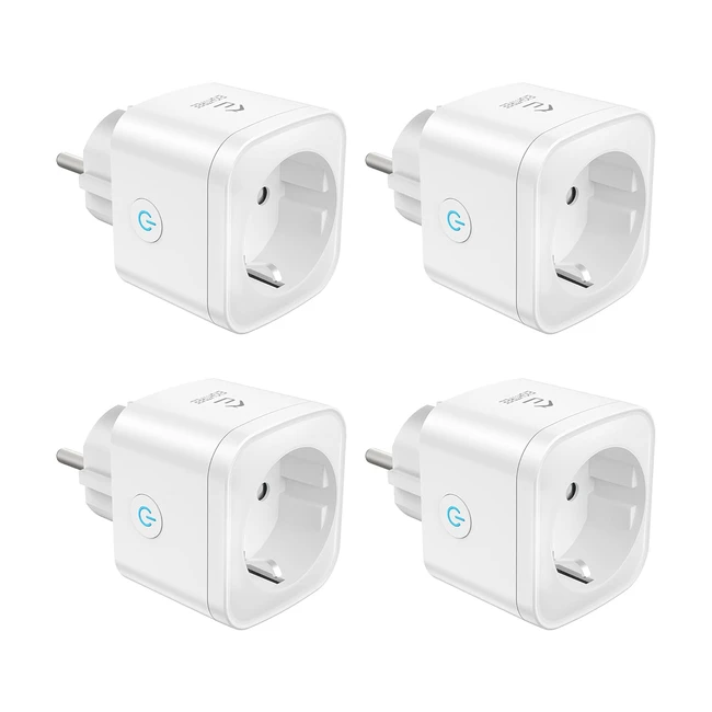 Smart WLAN Steckdose Eightree Alexa 4er Pack - Fernzugriff, Zeitplan, Stromverbrauch messen