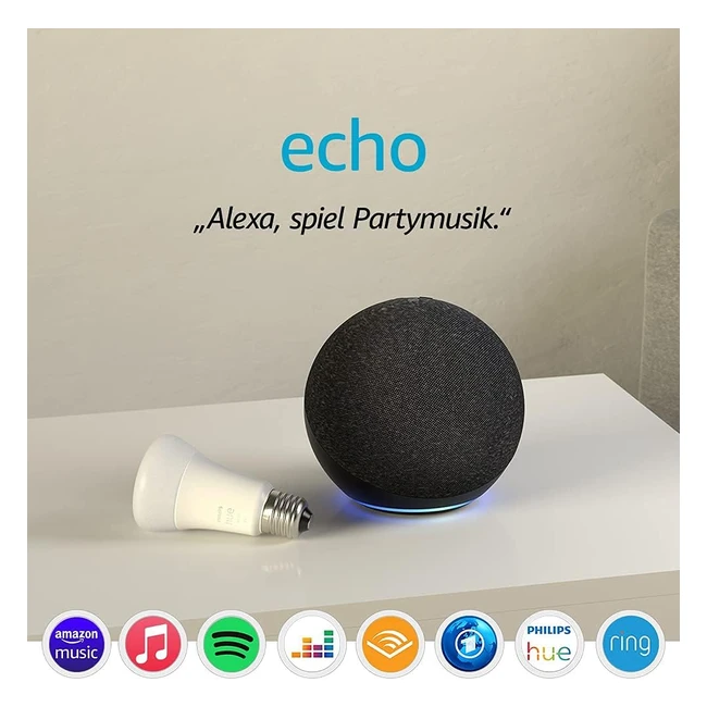 Echo 4 Generation Anthrazit Philips Hue White Smart Bulb E27 - Jetzt kaufen!