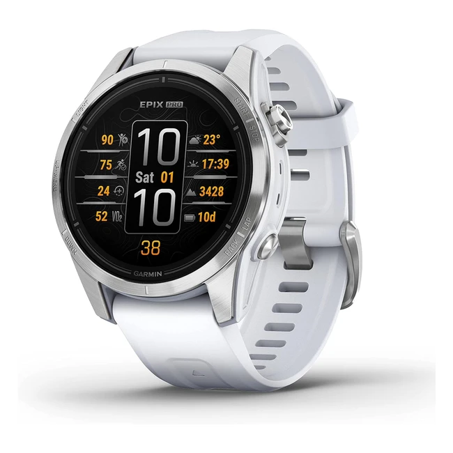 Garmin Epix Pro 42 mm GPS Multisport Smartwatch | AMOLED Display | Topo Cards | 60 Sports Apps | Garmin Music | Garmin Pay