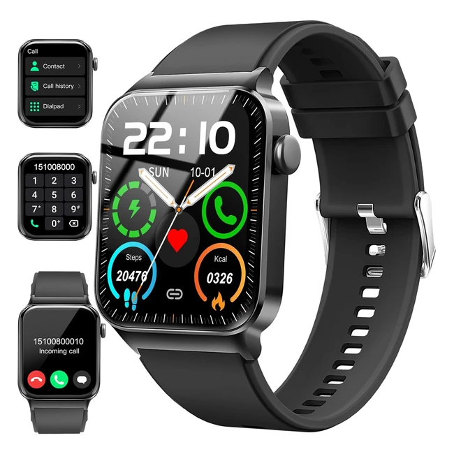 Montre Connectée Homme Femme Bluetooth 185 Smartwatch - 100 Modes Sportifs Etanche IP68