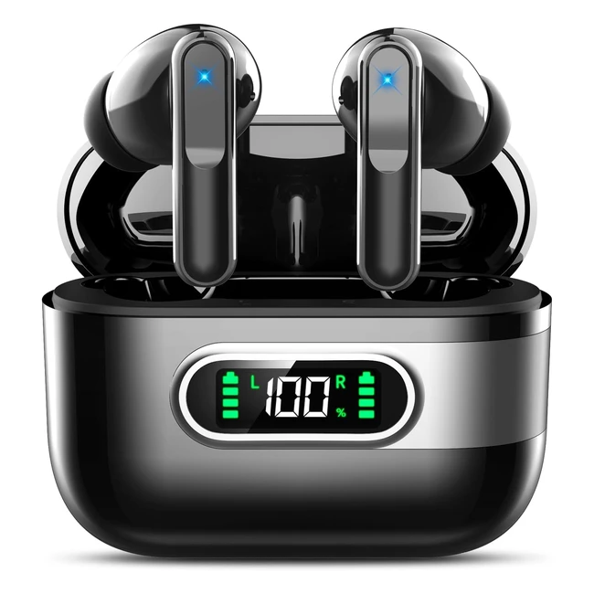 Auriculares Bluetooth 53 Inalámbricos HENDARI con Cancelación de Ruido y Pantalla LED - 42h de Reproducción