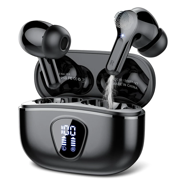 Auriculares Bluetooth 53 - Sonido Envolvente - Controlador 142mm - 40 Horas - IP7 Impermeable