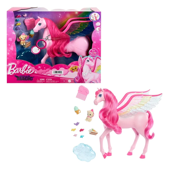 Barbie A Touch of Magic Pegasus Pink Pegasus with Pink Hair and Rainbow Wings