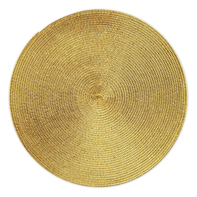 Excelsa Platzsets Gold 6 Stück, Ø 36cm, strapazierfähig, leicht zu reinigen