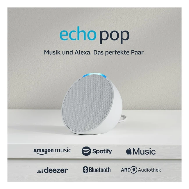 Echo Pop - Kompakter Bluetoothlautsprecher mit Alexa, voller Klang - Zertifiziert & Generalüberholt