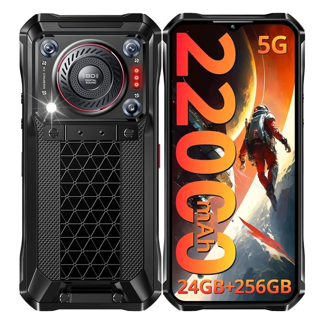 Oukitel WP33 Pro 2024 Outdoor Smartphone 5G mit 136 dB Lautsprecher 22000 mAh Android 13