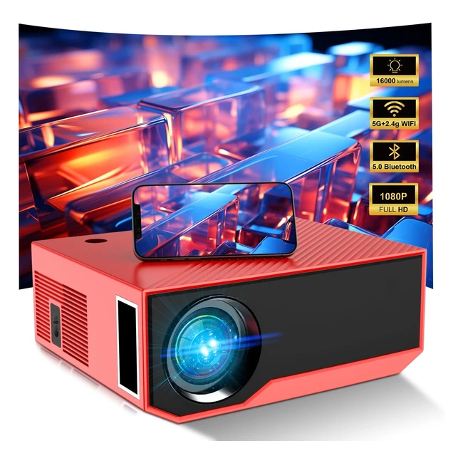 Proyector 2024 Nuevo 5G Wifi Full HD 1080p 18000 Lúmenes - Cine en Casa
