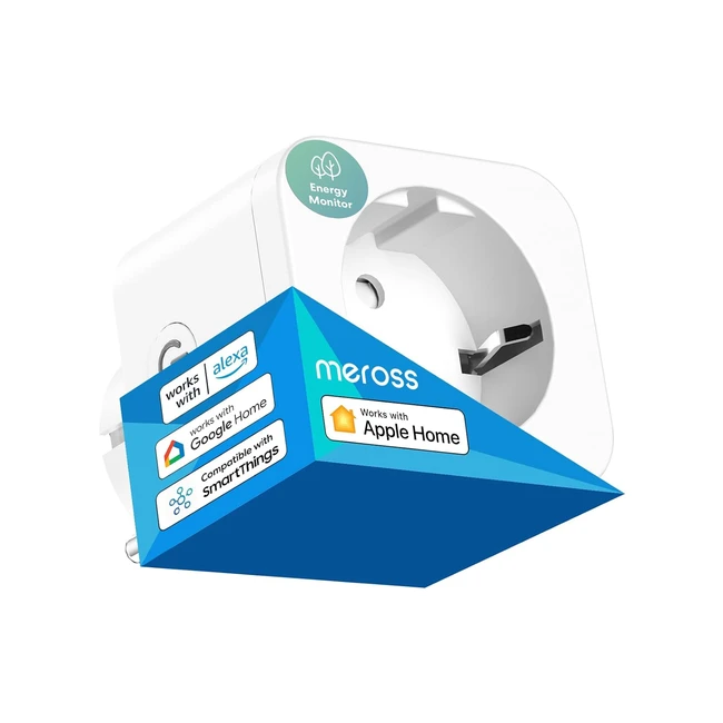 Prise Connectée Meross Type F 16A WiFi Apple HomeKit Alexa Google Home Mesure Consommation Commande Vocale