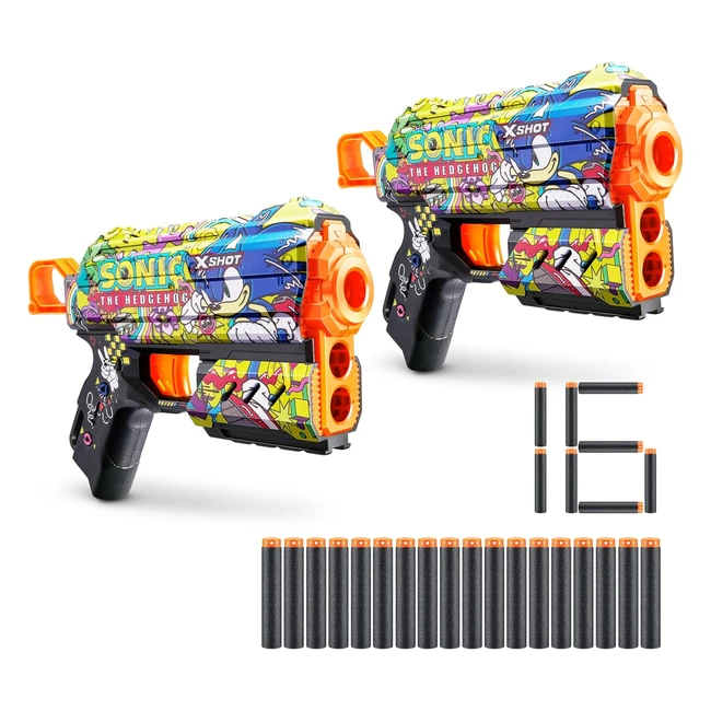 XShot 36740D Blaster with Air Pocket Technology Foam Darts Hyper Spike Flux
