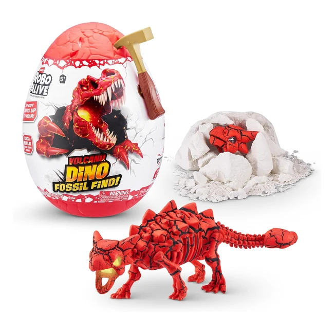 Robo Alive Volcano Dino Fossil Find Ankylosaurus STEM Excavate Zuru Boys 48 Educational Toys