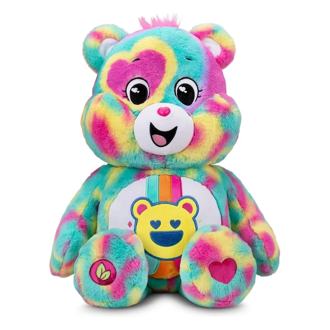 Peluche Géante Care Bears Bisounours Lours Bonnes Ondes 60 cm - Collectionnable et Ultra Doux