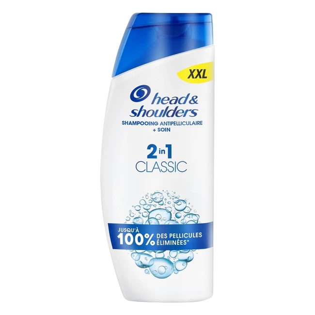 Shampoing antipelliculaire Head & Shoulders Classic 2 en 1 625ml - Jusqu'à 100% des pellicules éliminées