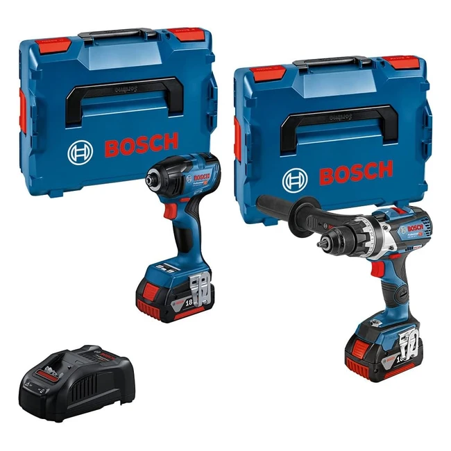 Kit Combo Bosch GDR 18V210 C GSR 18V110 C con 2 batterie 50Ah e caricabatteria GAL 1880 CV
