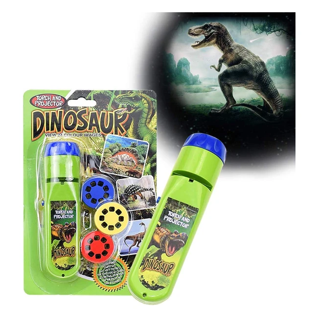 Pup Go Dinosaur Torch  Projector - 24 Images 3 Discs - Cool Kids Toy for Boys 