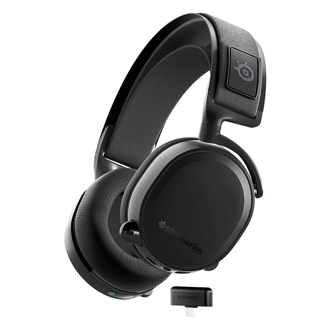 SteelSeries Arctis 7 - Wireless Gaming Headset, 24GHz Lossless Connection, 30h Battery Life, PC PS5 PS4 Mac Android Switch, Black