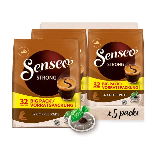 Senseo Strong Aromatischer Kaffee UTZ-zertifiziert 5 Packungen  32 Kaffeepa