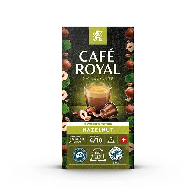 Caf Royal Hazelnut Edition - 100 Nespresso-kompatible Kapseln - Aluminium - In