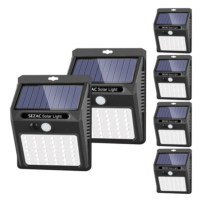 Solar Lights Outdoor 6 Pack - 3 Modes Motion Sensor Waterproof - Yard Garage