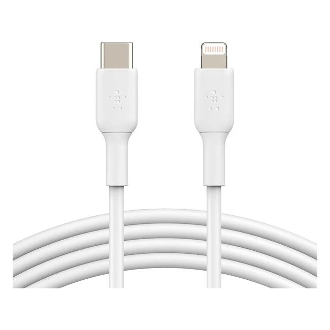 Cble de recharge rapide Belkin USB-C vers Lightning pour iPhone - Boost Charge