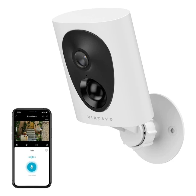 Virtavo Wireless Outdoor Security Camera with AI Detection  Long Battery Life
