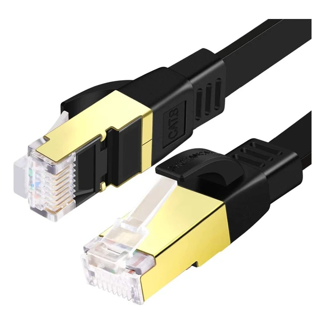 Cavo Ethernet Cat 8 Piatto 40Gbps 2m - Alta Velocit e Ampia Compatibilit