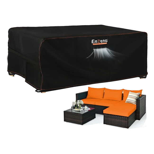 Enzeno Garden Furniture Cover - Waterproof Heavy Duty Anti-UV 200x200x90cm