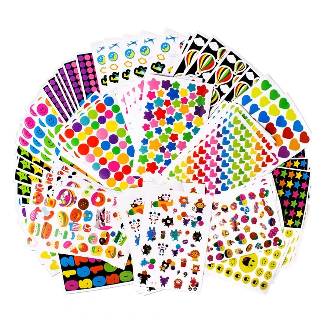 5000 Gommettes Enfant Autocollants Stickers Colors - Scrapbooking DIY Cadeau 80