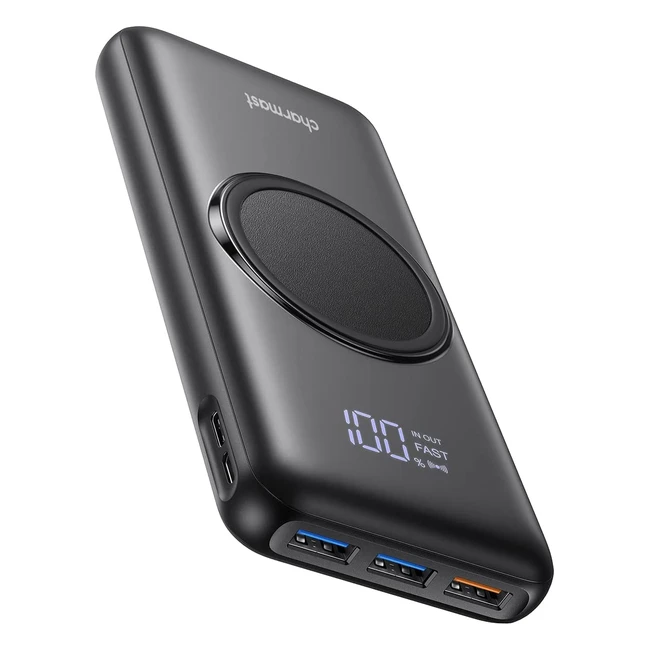 Charmast 20000mAh Wireless Power Bank - 15W Max 20W PD QC 30 Portable Charger