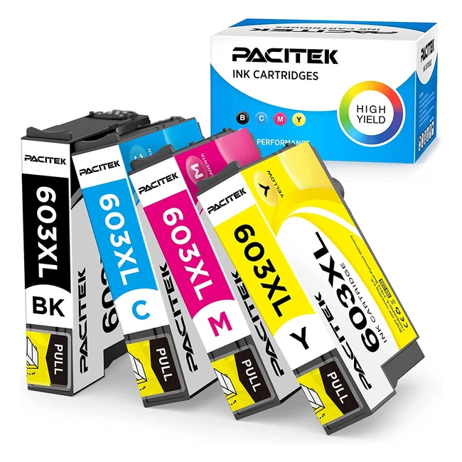 Pacitek 603XL Ink Cartridges for Epson WF  XP Series - 4 Pack