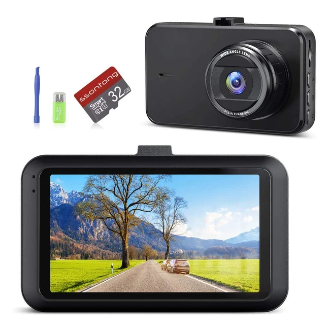 SSONTONG 1080P FHD Car Dash Cam with Night Vision Loop Recording and Parking M