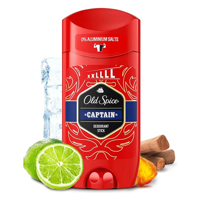 Old Spice Captain Deodorant Stick for Men - 85ml  Long-Lasting  Stain-Free