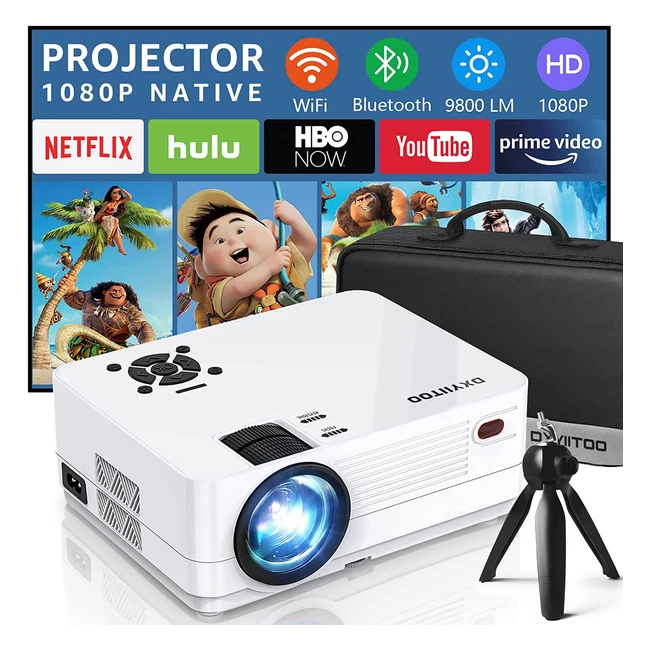 Native 1080p Projector with WiFi  Bluetooth  Full HD 9800L  300 Display  4