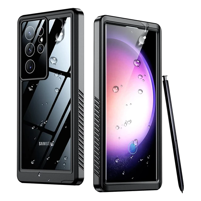 Temdan Samsung Galaxy S23 Ultra Case IP68 Waterproof with Built-in Screen Protec