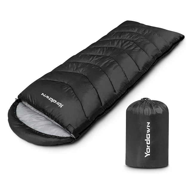 Yordawn Lightweight Sleeping Bag for Camping  Hiking - 3 Season Waterproof Enve