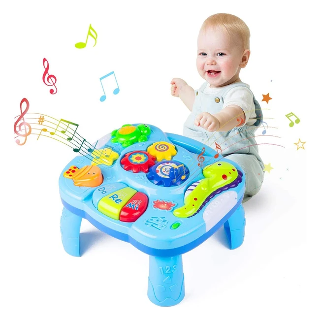 Yellcetoy Activity Table - Musical Learning Toys for Babies 6-12 Months - Animal