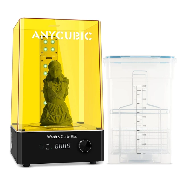 Anycubic Wash and Cure Plus - Stazione 2 in 1 per stampanti 3D a resina con grandi dimensioni di 192mm x 120mm x 290mm - Photon Mono, Photon M3, Mars LCD, DLP