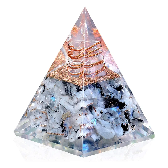 Healing Crystals Moonstone Pyramid - Chakra Stones for Anxiety Relief and Spirit