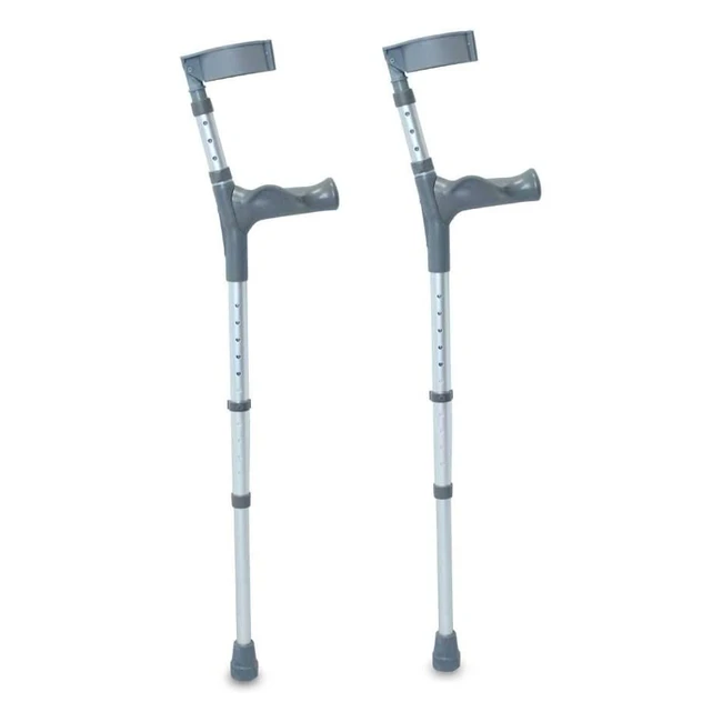 NRS Healthcare Double Adjustable Crutches - Comfy Handles - Regular Height - Ide
